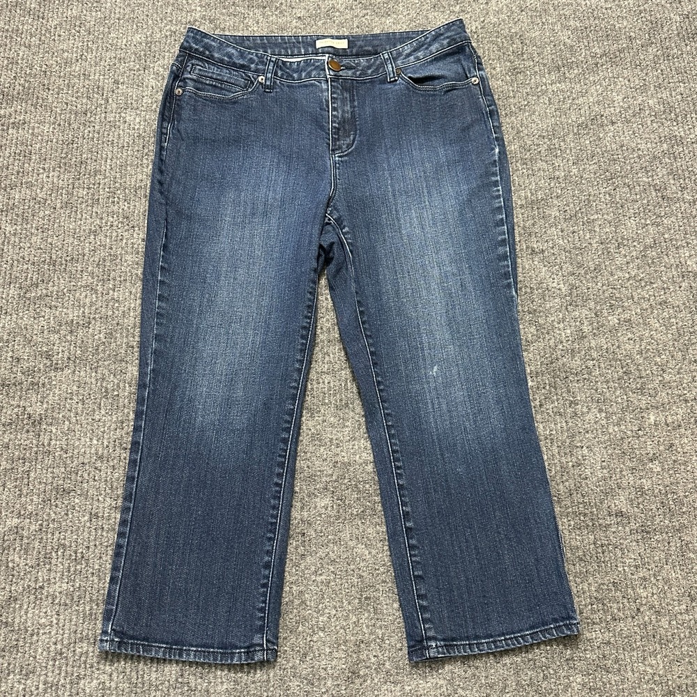 Coldwater Creek Womens Capri Jeans Size 10 Blue Denim Mid Rise